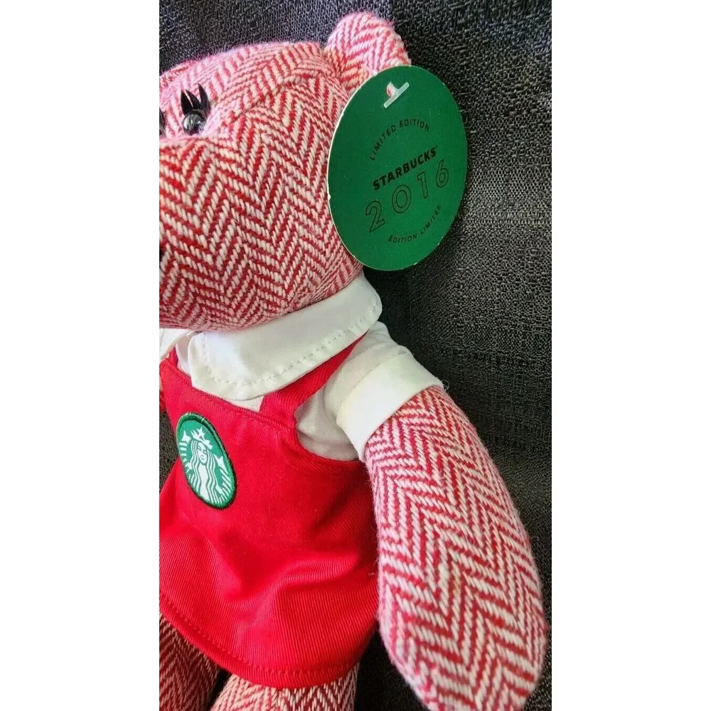 NWT STARBUCKS‎ RED HOLIDAY APRON BEARISTA GIRL BEAR 2016 LIMITED EDTION